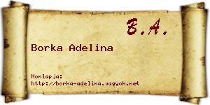 Borka Adelina névjegykártya